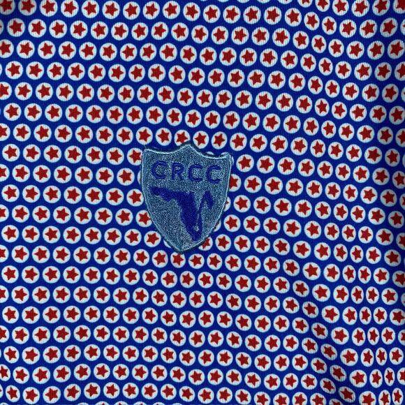 Fairway & Greene Mens Shirt Patriotic Star Golf Polo Short Sleeve Stretch Medium - Picture 6 of 13